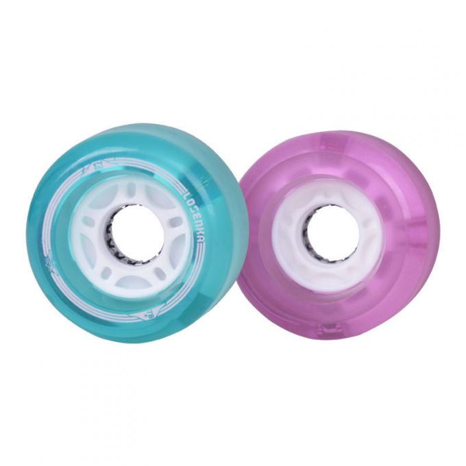 50MM-59MM LED aydınlatılmış kaykay tekerlekleri PU kruvazör kaykay tekerlekleri 1