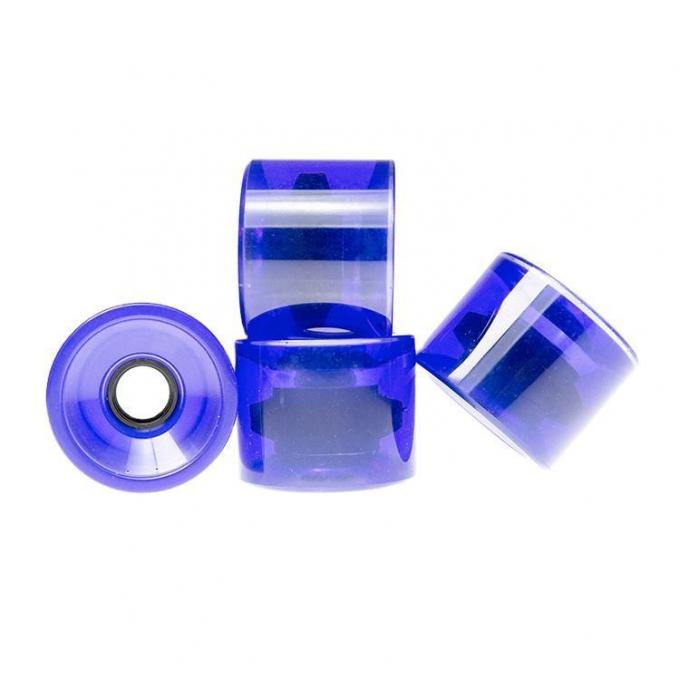 Mavi Şeffaf PU Skateboard Tekerlekleri 75mm Longboard Tekerlekleri Antiwear OEM 0
