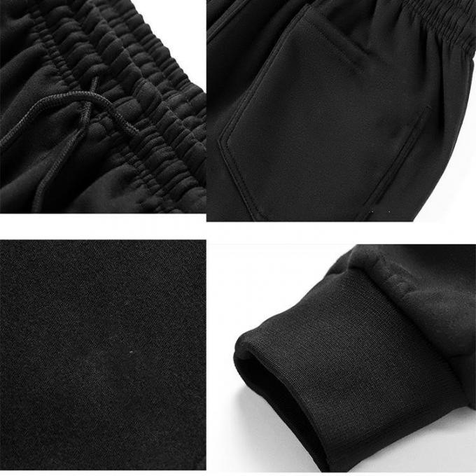 Kişiselleştirme Eşleşen Spor Pantolonları ve Kapüşon Takımı Fitness Spor Giysi 2