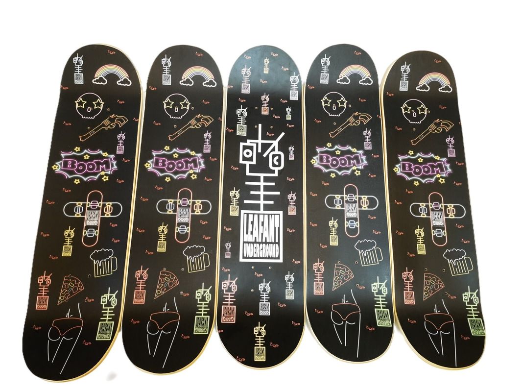 2024 Sıcak Satış Tarzı 7 Ply Maple Custom Concave Double Kick Profesyonel Uzun Tahta Skateboard