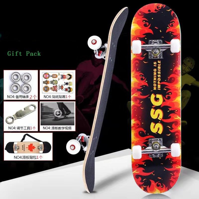 Dışarıda Ekstrem Sporlar İçin Yüksek Kaliteli Özel Tam Skateboardlar Giyim Direnci